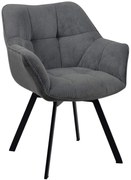 Jedálenská stolička Jordi Cord - tmavo šedá