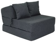 Rozkladacie molitanové kreslo (matrace) QUELLE - tmavo šedé