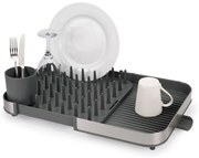 Sivý nastaviteľný odkvapkávač z nehrdzavejúcej ocele 35x39 cm Duo – Joseph Joseph