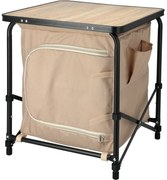 Kempingový stolík s úložným priestorom 48 x 48 x 53 cm