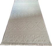 Moderný koberec v boho štýle TWIST CREAM 23929A – krémová/béžová Rozmer: 60x100 cm