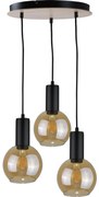 Luster na lanku JANTAR WOOD 3xE27/60W/230V pr. 30 cm