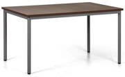 Jedálenský stôl TRIVIA, 160x80 cm, tmavo sivá podnož, orech