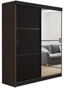 Skriňa Retro 138 2L grafit/ Dvierka čierna