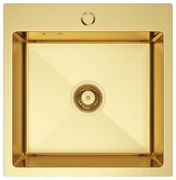 Erga HD, 1-komorový oceľový drez 460x450x210 mm, zlatá, ERG-MLS-HD4645G