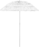 Plážový slnečník Hawaii, biely 180 cm