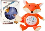 LEAN Toys Plyšový medvedík Spiace svetlá Zvuky Nočný a denný režim Fox