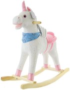 Hojdací jednorožec so zvukmi a pohybmi - biely/ružový