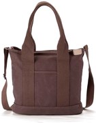 Dámska plátená kabelka hnedá