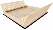 SandTropic Pieskovisko drevené XXL 146x138 cm uzatvárateľné