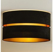 Duolla - Stropné svietidlo DUO 1xE27/40W/230V pr. 40 cm čierna/zlatá