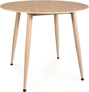 Okrúhly jedálenský stôl NELVO 90 cm, travertín/kašmír