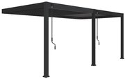 Záhradná hliníková pergola do steny 6x3 m (antracit)