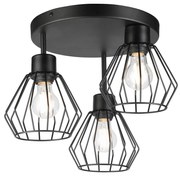 Prisadený luster AUDREY 3xE27/60W/230V čierna