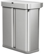 Simplehuman Bezdotykový kôš s hlasovým senzorom na triedený odpad 58 l, nehrdz. oceľ