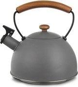 Nerezová pískacia kanvica WOODEN, 2,9 l