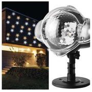 LED Vianočný vonkajší projektor LED/4W/230V IP44 teplá/studená biela
