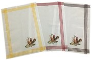 INTERMEDIC SK - Kuchynská utierka Kohút 45×60 cm | 100% bavlna, rustikálny motív, 3 farby Farba: 3.Hnedá