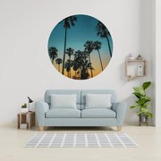 PIPPER. Textilná kruhová nálepka na stenu "Palmy 2" Veľkosť: 120 cm