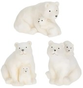 Set snežných medveďov s mláďatami 11 cm