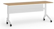 Mobilný stôl PRIMO MOVE, 180x60 cm, biela podnož, buk