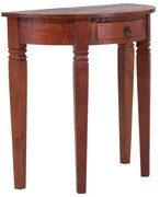 furniture-nabytek.cz - Masívny konzolový stôl Catana z borovice, hnedý, lakovaný – guľatý