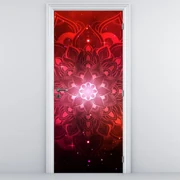Fototapeta na dvere - Červená abstrakcia (95x205cm)