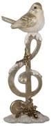 Dekorácia vtáčik na husľovom kľúči - 6*5*16 cm