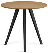 Konferenčný stôl PRIMO ZEN, priemer 80 cm, čierna podnož, buk