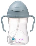 Hrnček so slamkou - modrý 240 ml