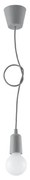 Sivé závesné svietidlo ø 5 cm Rene – Sollux
