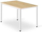 Stôl TESSA 120cm x 60cm - dub / biele nohy