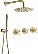 Rea Exit, podomietkový sprchový set + batéria, zlatá lesklá, REA-P8001