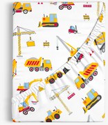 Goldea detská bavlnená napínacia plachta - nákladné autá a bagre 80 x 160 cm