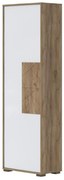 Skriňa 1d Stela V1 lakovaná Tobacco Oak/Crystal White