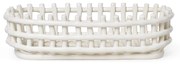 Ferm Living Keramický kôš Oval Off White
