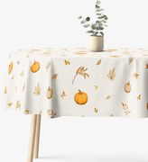 Goldea oválny obrus 100% bavlnené plátno - jesenné tekvice a lístky 120 x 160 cm