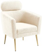 Kreslo Melisa krémová/zlatý