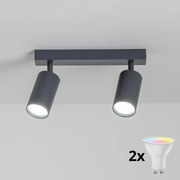 Brilagi - LED RGBW stmievateľné bodové svietidlo SELE 2xGU10/4,8W/230V antracit