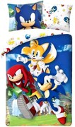 Posteľné obliečky Ježko Sonic - 100% bavlna - 70 x 90 cm + 140 x 200 cm