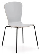 Stolička MILLA PLUS, HPL, čierny podstavec, svetlošedé sedadlo