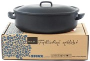 BELIS Sfinx smaltovaný oválny pekáč 32 cm, 6,5 L