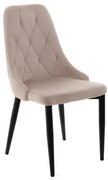 Jedálenská stolička LOUIS QUILTER zamatová béžová 848983