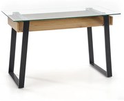 PISACÍ STÔL MARK ZLATÝ DUB / ČIERNY / SKLO 120 cm