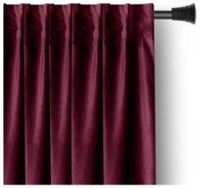 Vínovočervený zamatový dimout záves 140x245 cm Pleat – Restilo
