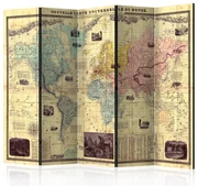 Artgeist Paraván - Nouvelle Carte Du Monde [Room Dividers]