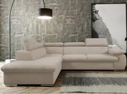 Rohová sedacia súprava Viera, béžová látka, ľavý roh%