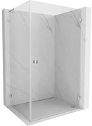 Mexen Lunar-B L pravý výklopný sprchový kút 75 x 70 cm, číre sklo, chrómová, 832L-075-070-01-00-P