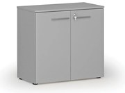 Kancelárska skriňa s dverami PRIMO GRAY, 800 x 420 x 740 mm, sivá
