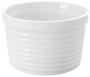 Zapekacia miska, pr. 10 cm, v. 6,5 cm, porcelán, biela, 12 ks